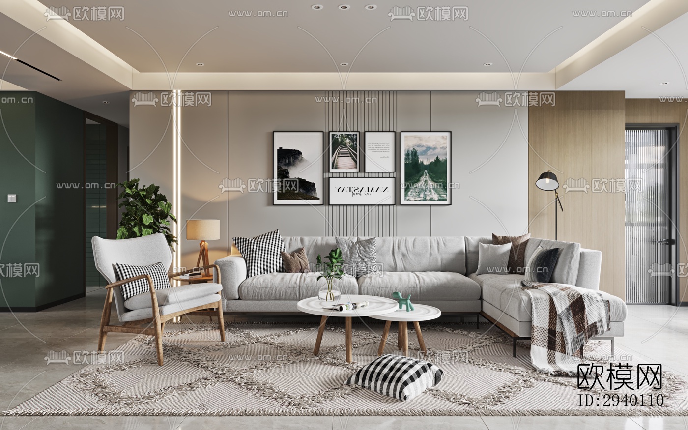 北欧平层效果图下载（渲染图17）