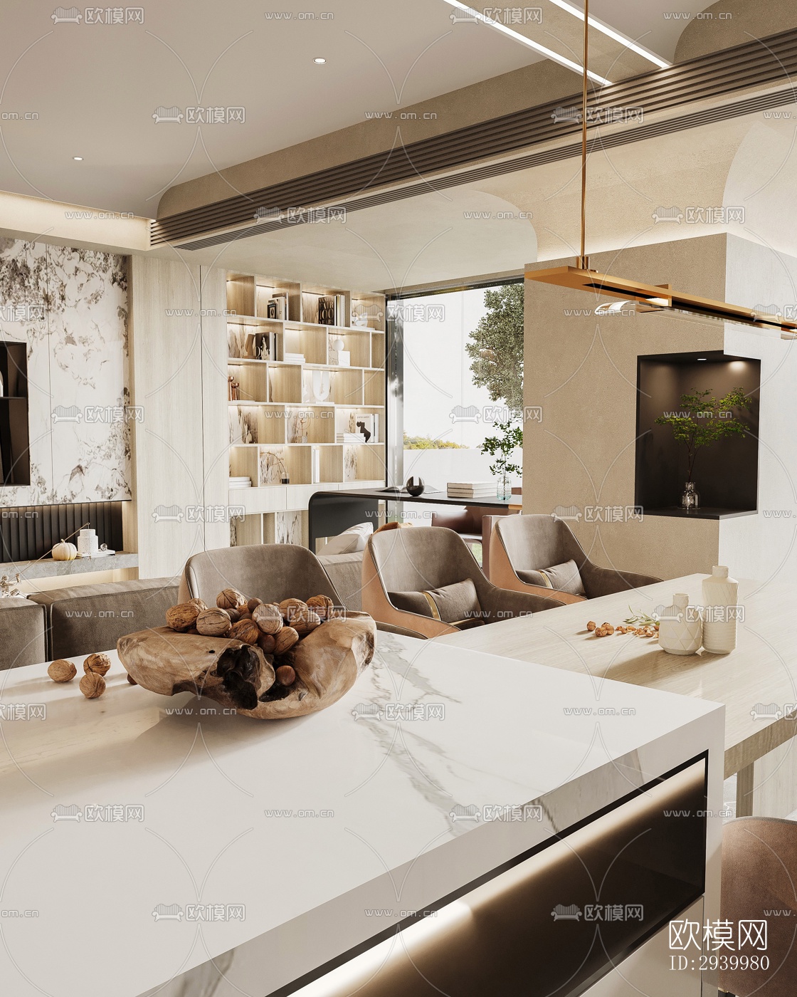 现代复式效果图下载（渲染图3）