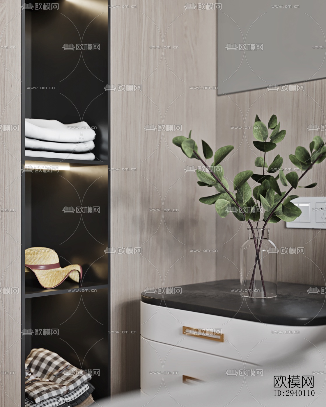 北欧平层效果图下载（渲染图1）