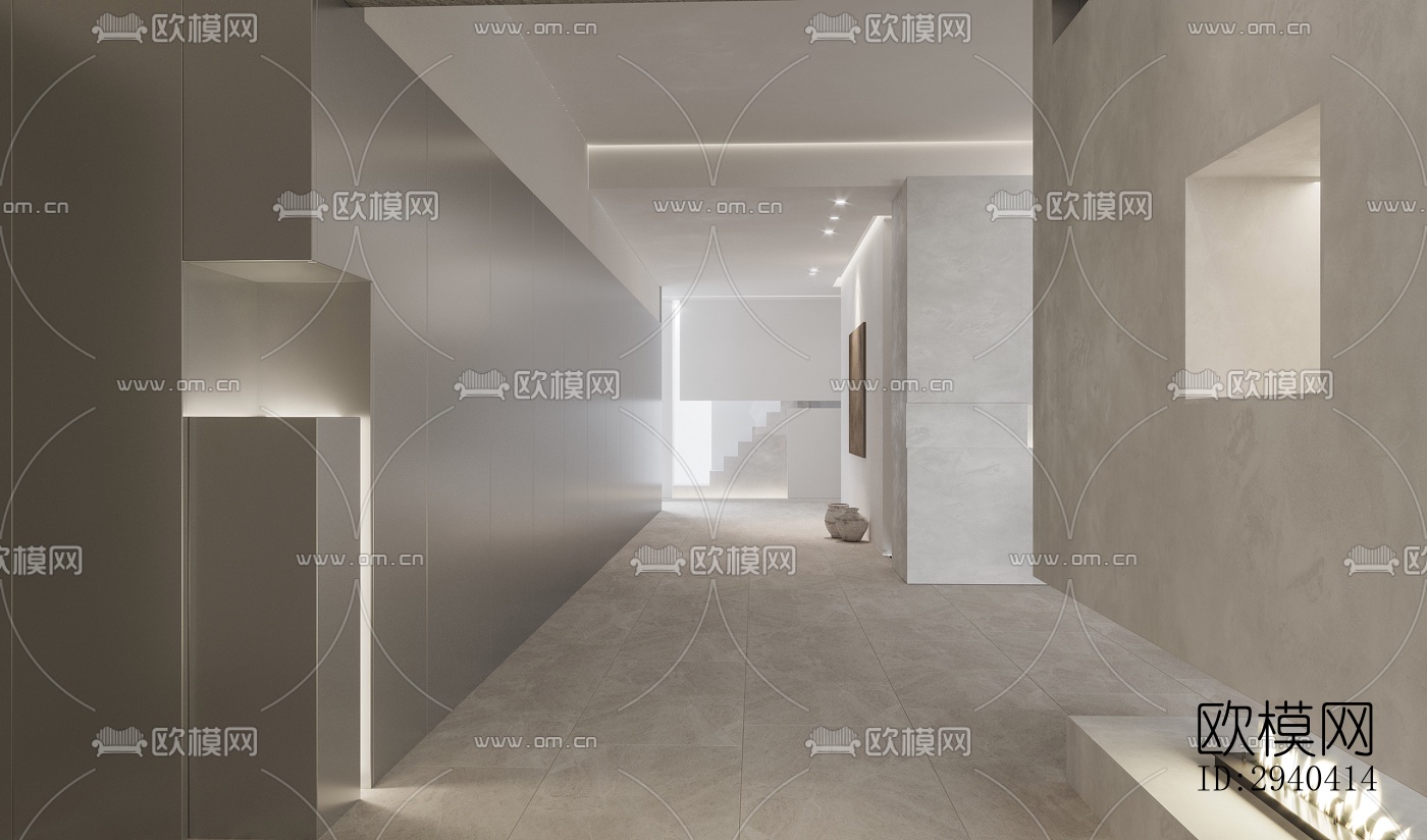 现代平层效果图下载（渲染图4）