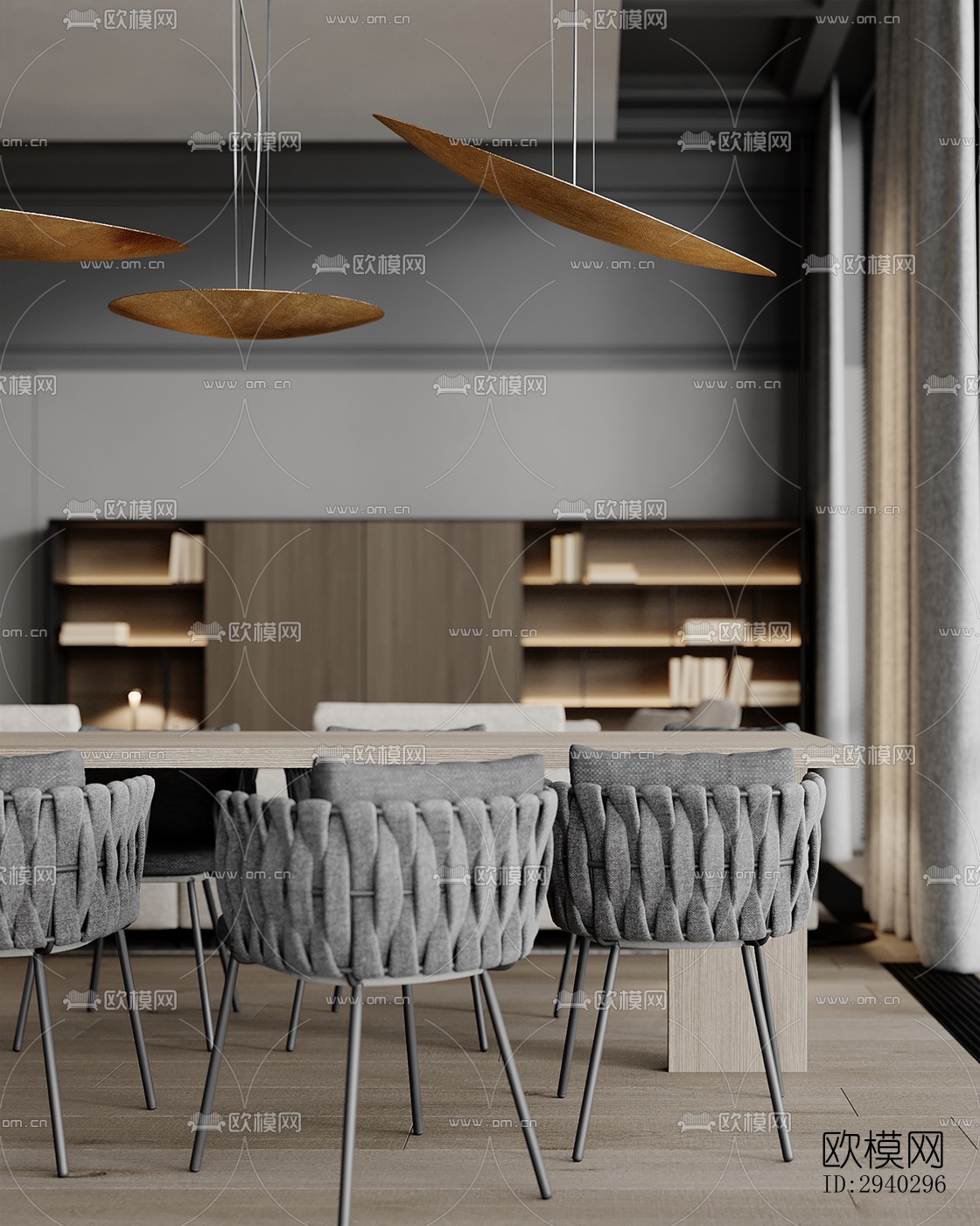 现代平层效果图下载（渲染图3）