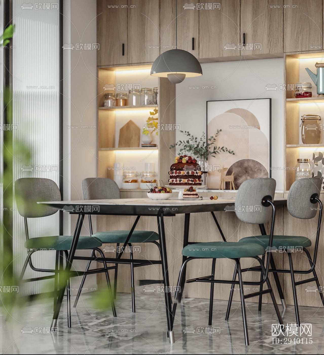 北欧平层效果图下载（渲染图4）