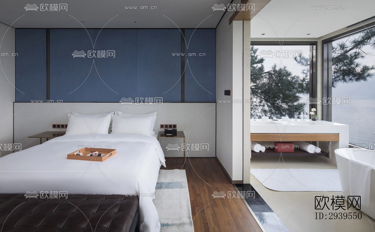 现代酒店民宿效果图下载（渲染图12）