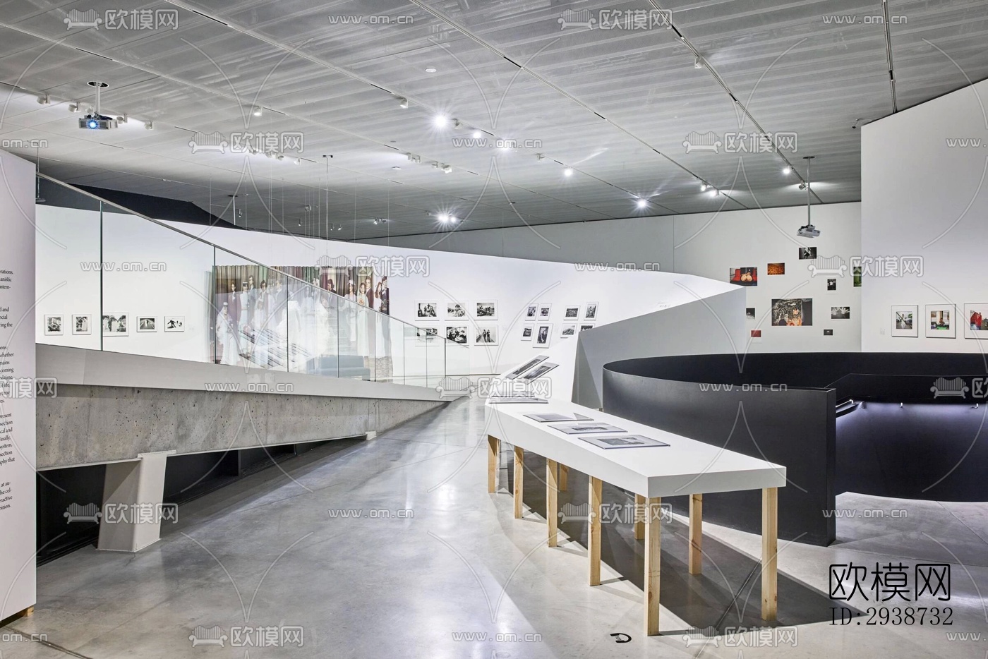 现代展览展厅效果图下载（渲染图17）