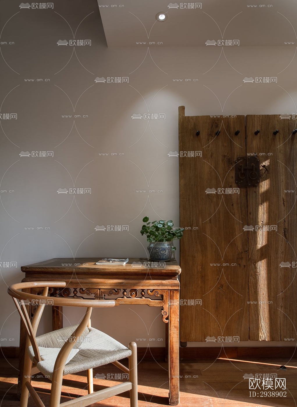 中式酒店民宿效果图下载（渲染图6）