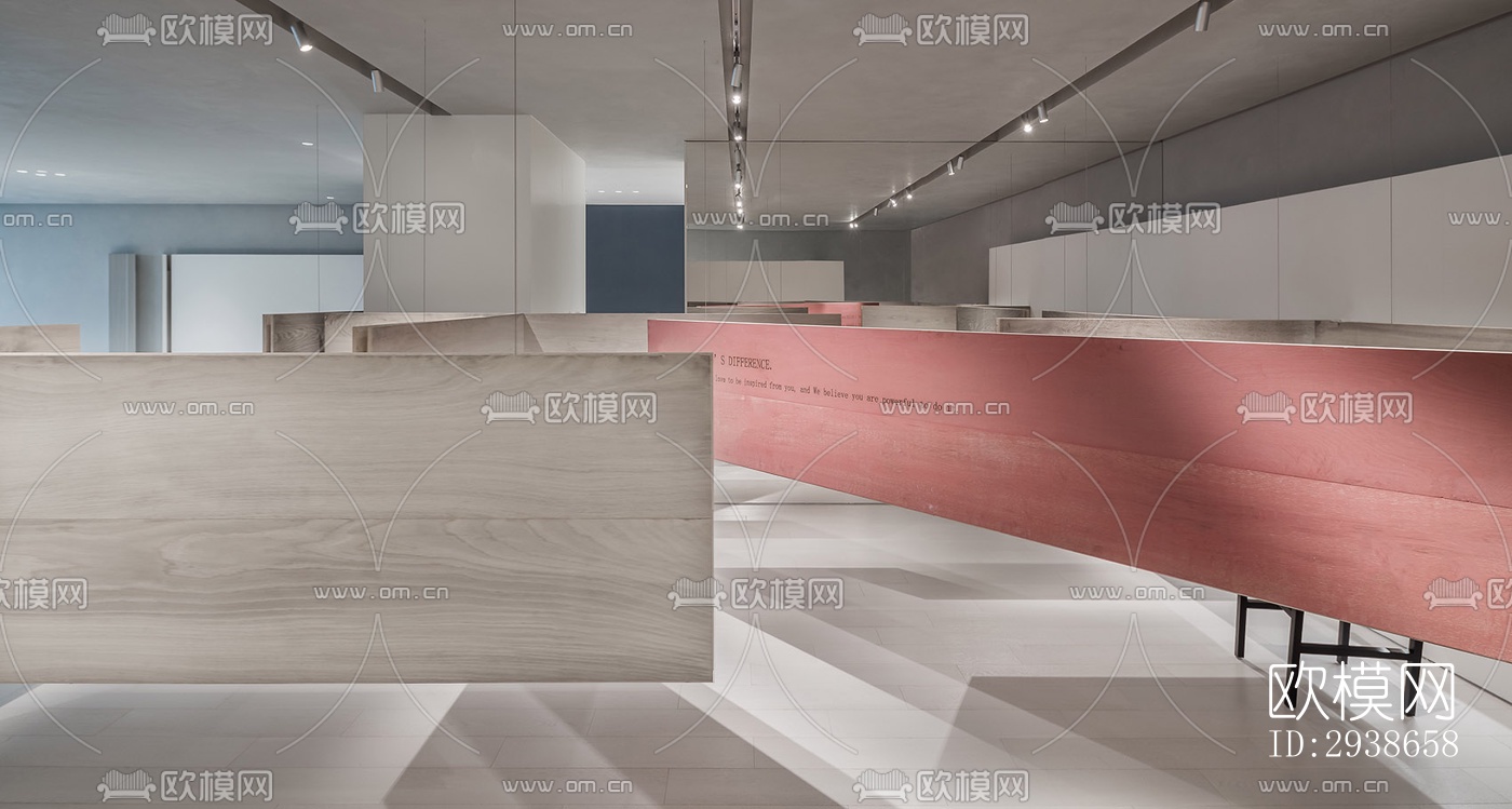 现代展览展厅效果图下载（渲染图1）