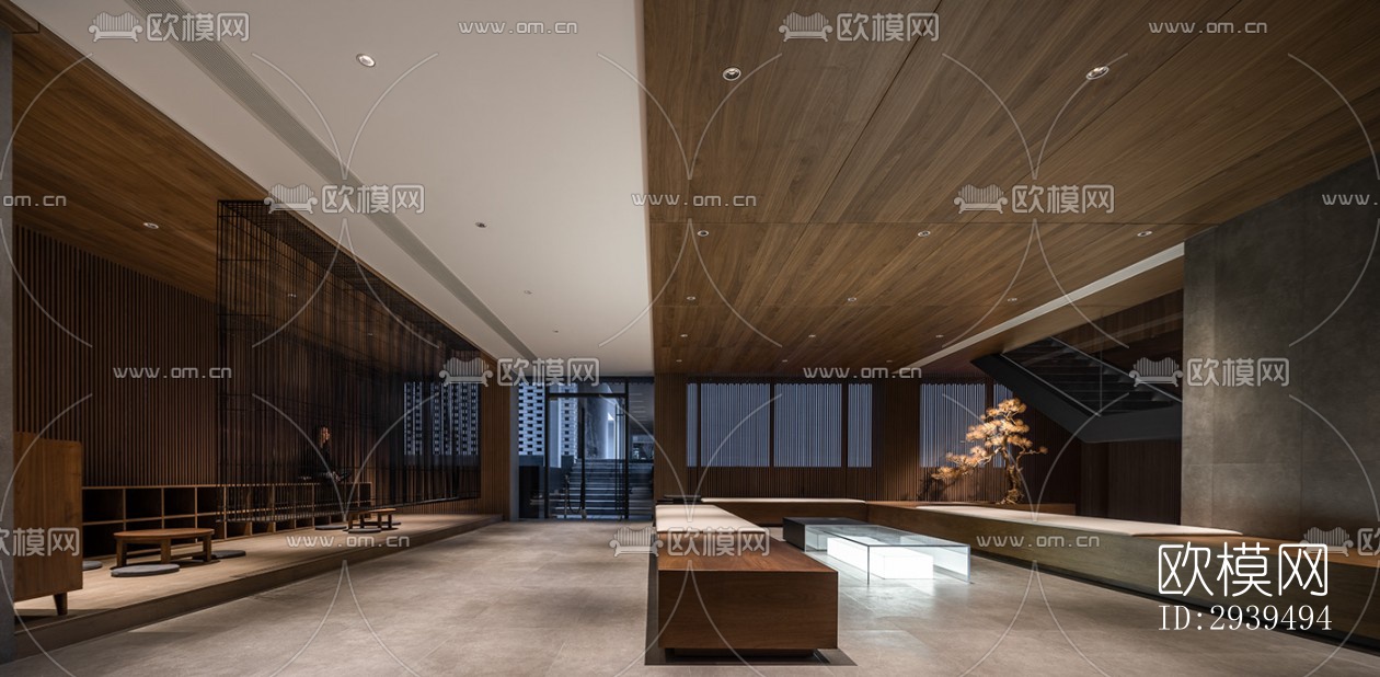 现代酒店民宿效果图下载（渲染图4）