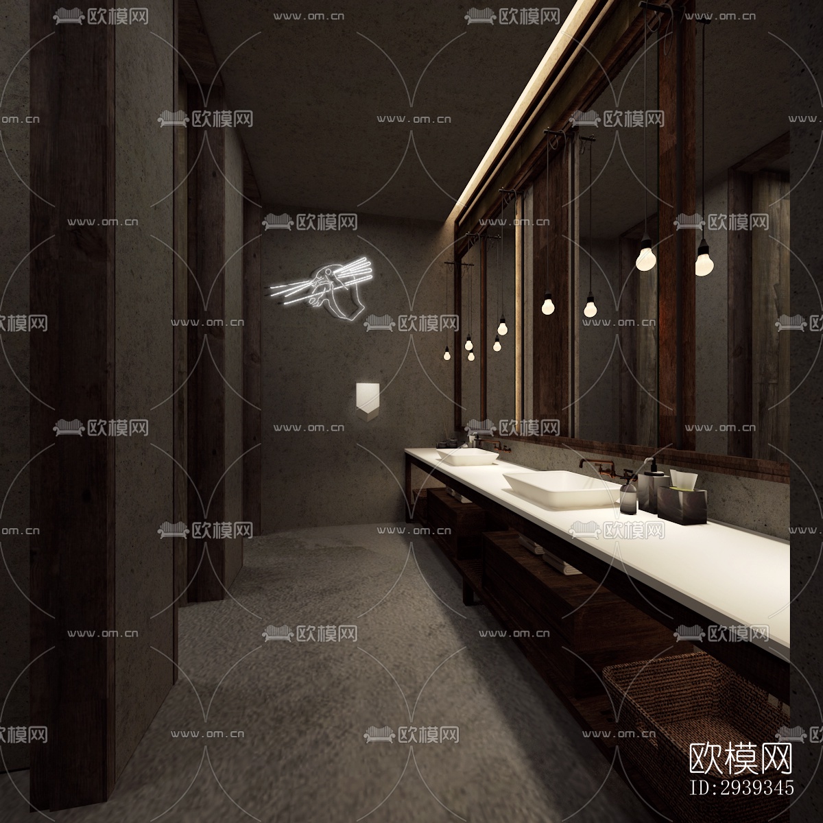 新中式酒店民宿效果图下载（渲染图5）