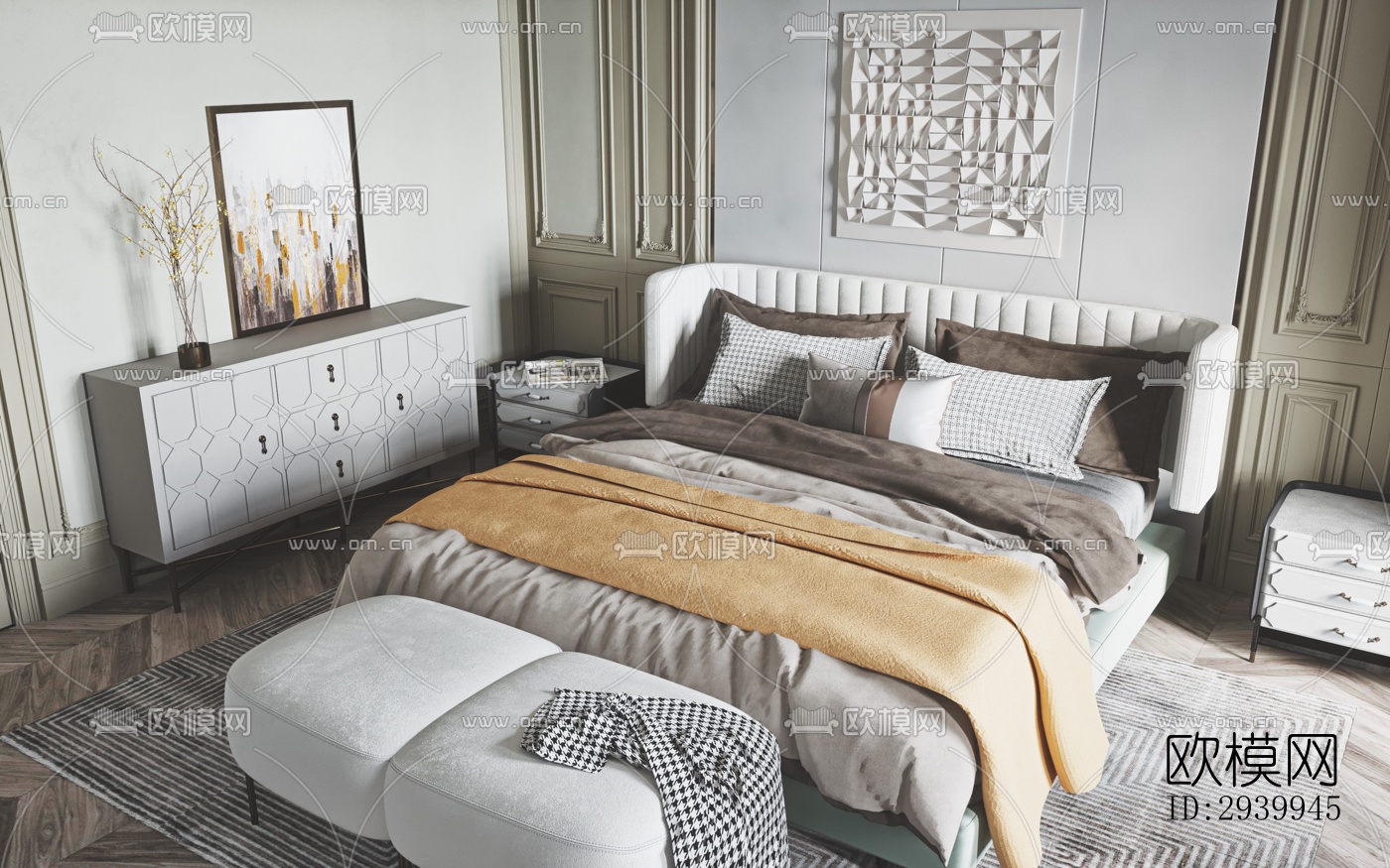 欧式复式效果图下载（渲染图6）