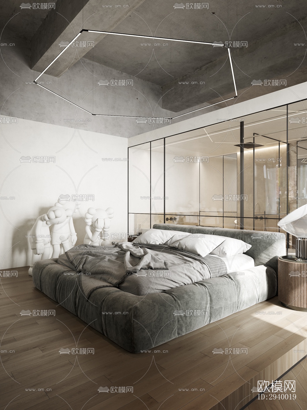 侘寂平层效果图下载（渲染图8）