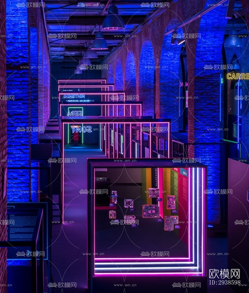 工业风展览展厅效果图下载(渲染图5)