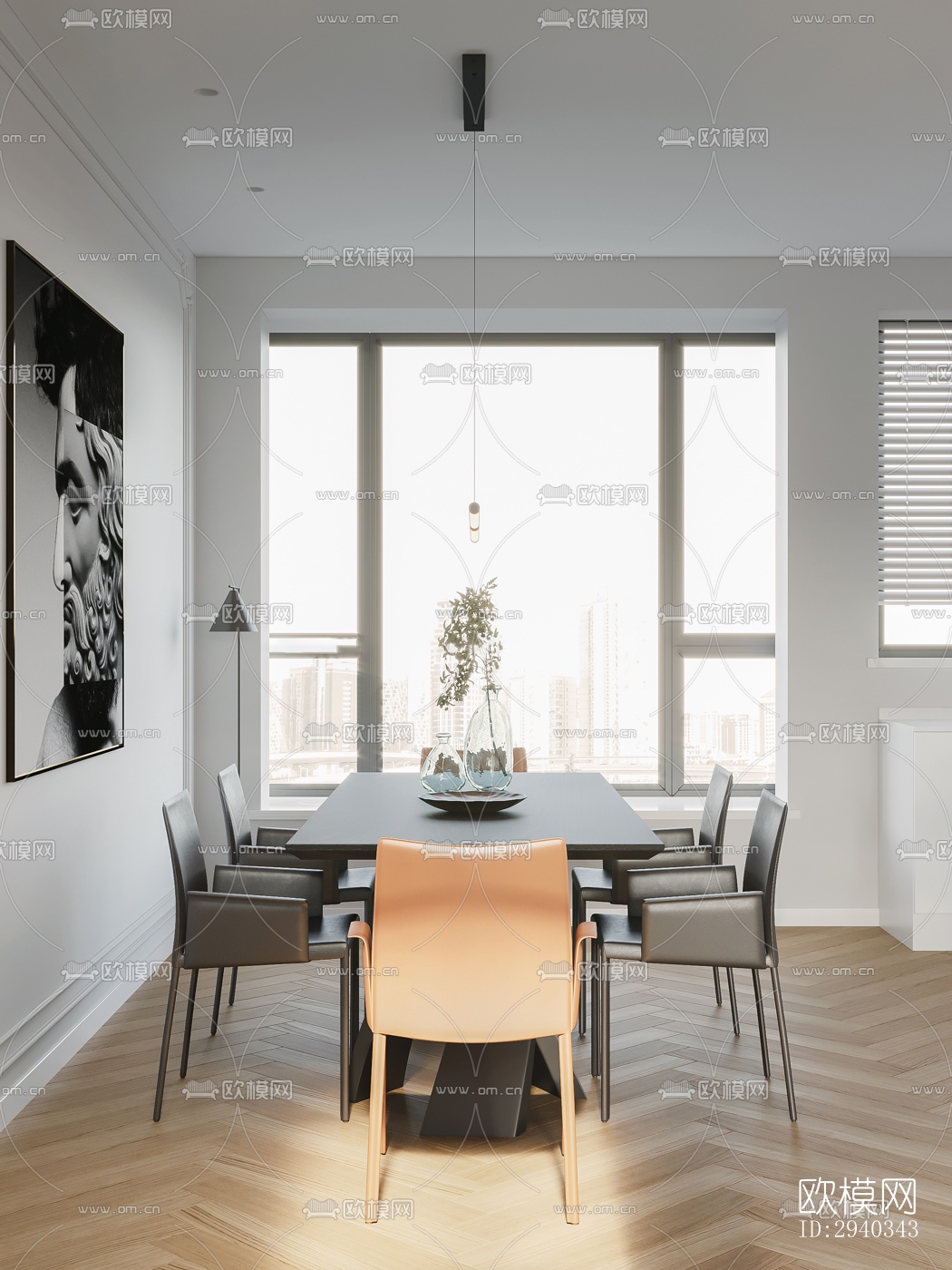 现代平层效果图下载（渲染图2）