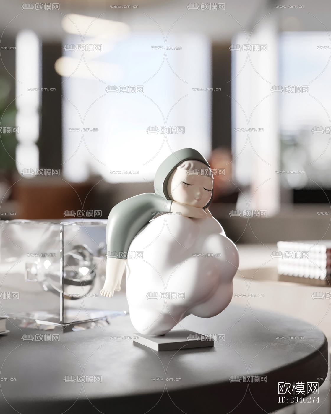 现代平层效果图下载（渲染图1）