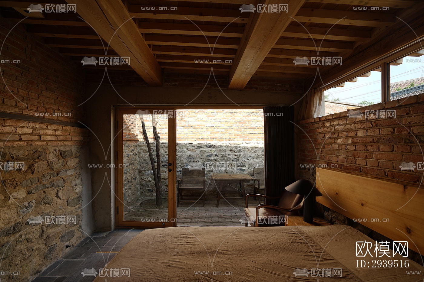 现代酒店民宿效果图下载（渲染图3）