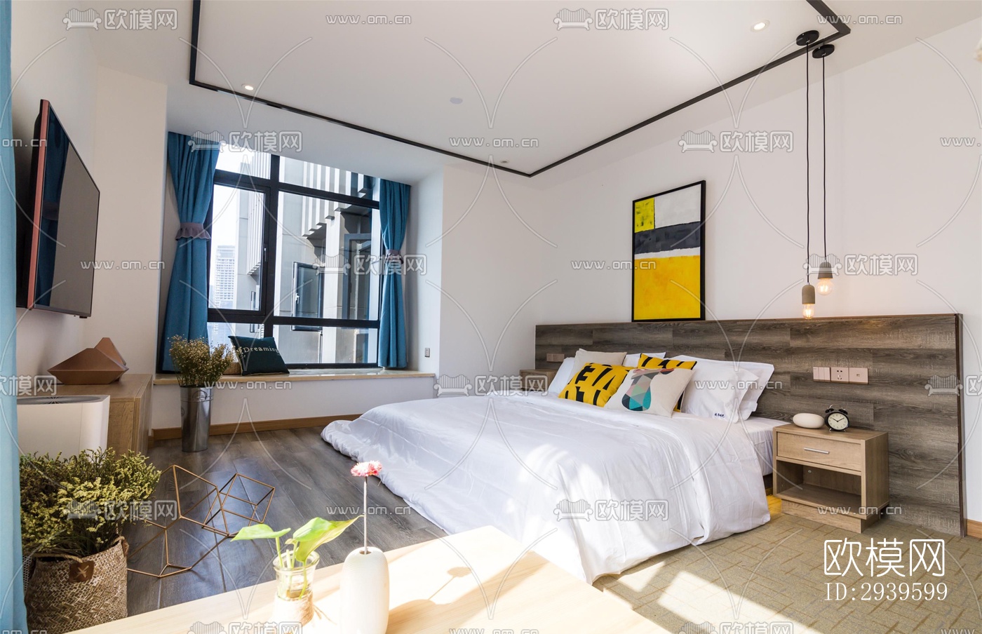 现代酒店民宿效果图下载（渲染图2）