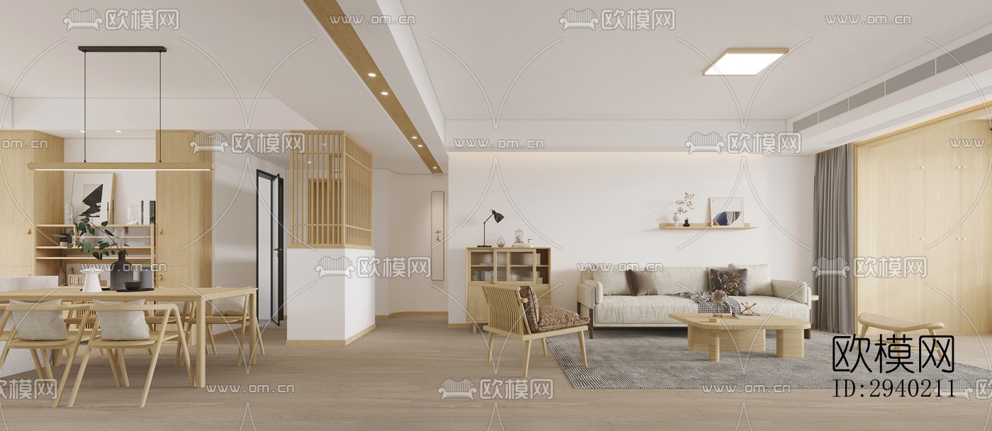 日式平层效果图下载（渲染图5）