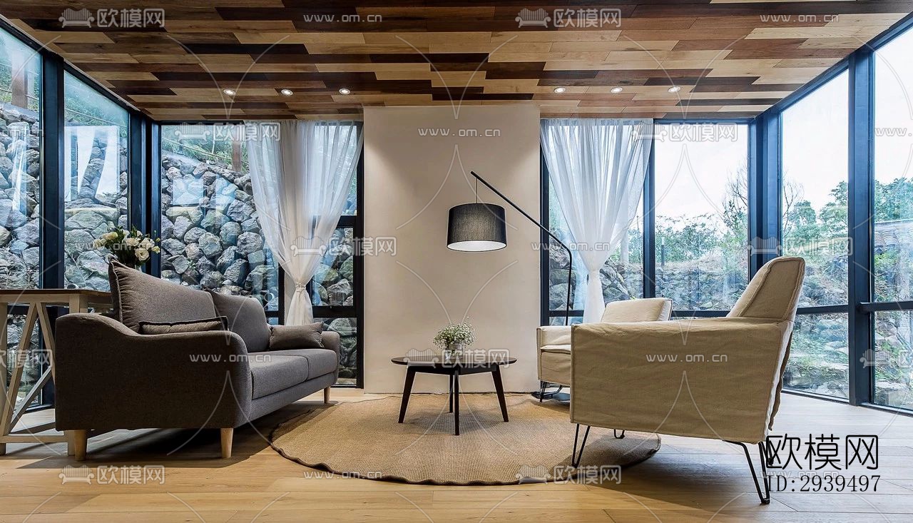 现代酒店民宿效果图下载（渲染图8）