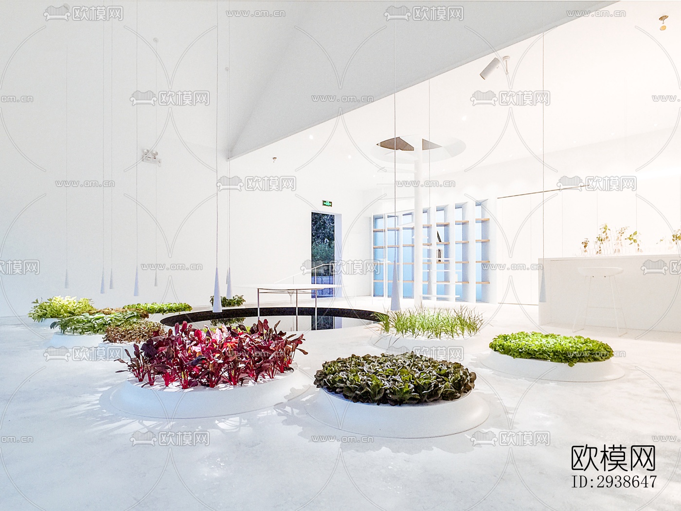 现代展览展厅效果图下载（渲染图6）