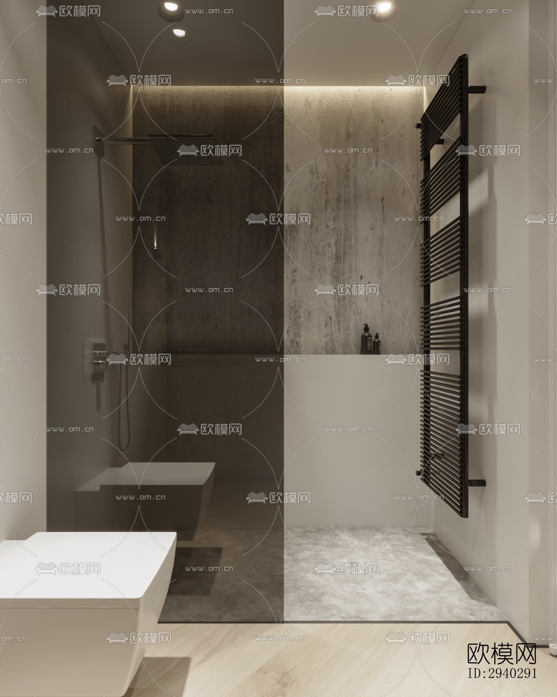 现代平层效果图下载（渲染图4）