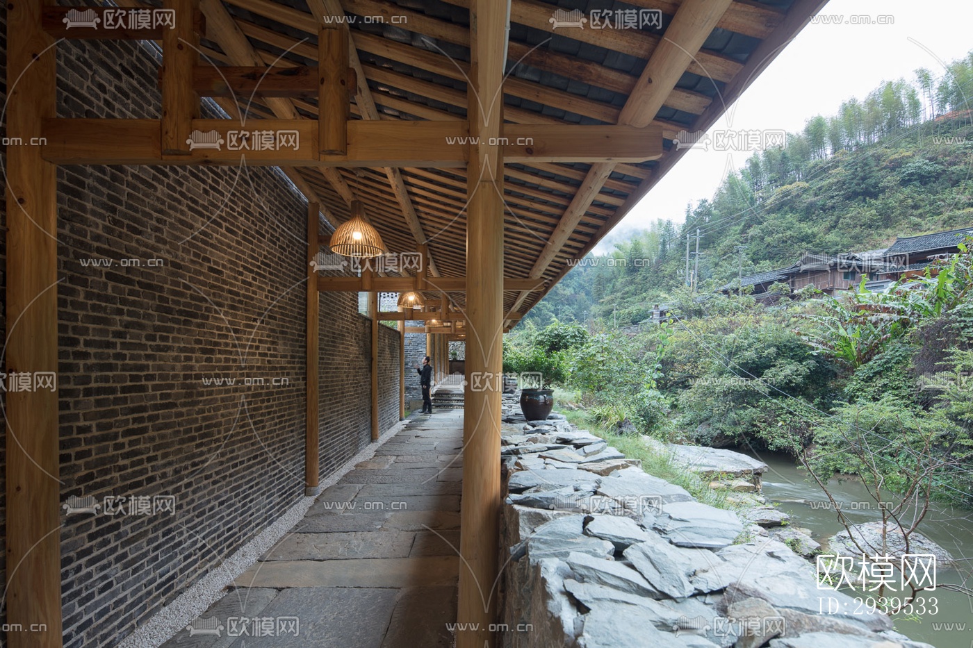 现代酒店民宿效果图下载（渲染图10）