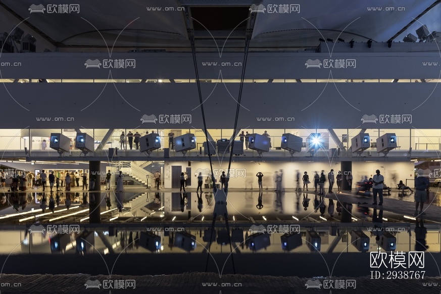 現(xiàn)代展覽展廳效果圖下載(渲染圖11)