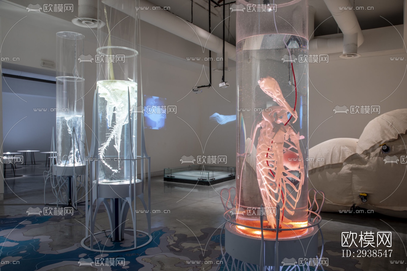 工业风展览展厅效果图下载（渲染图19）