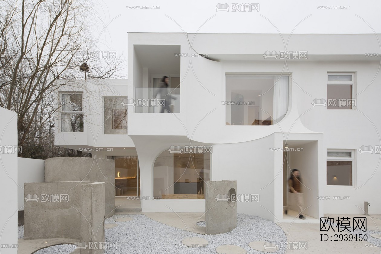 现代酒店民宿效果图下载（渲染图1）