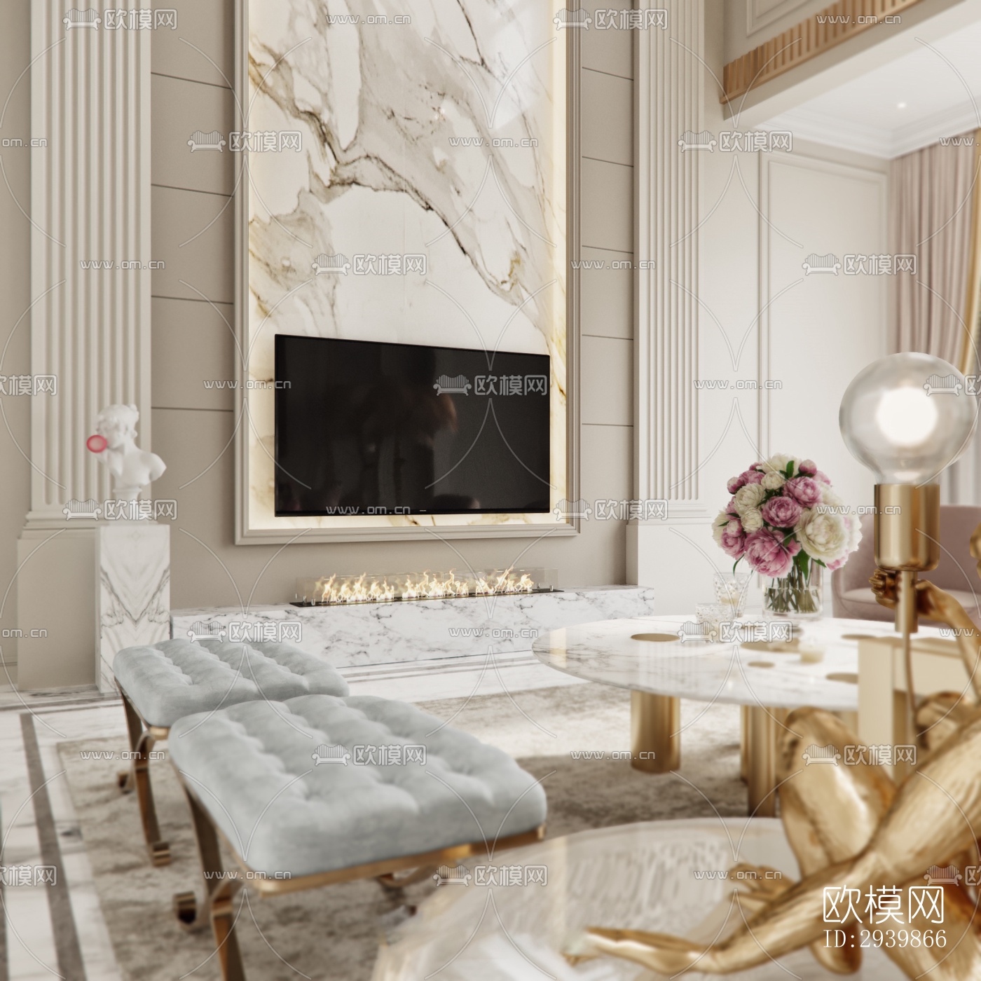 法式别墅效果图下载（渲染图19）