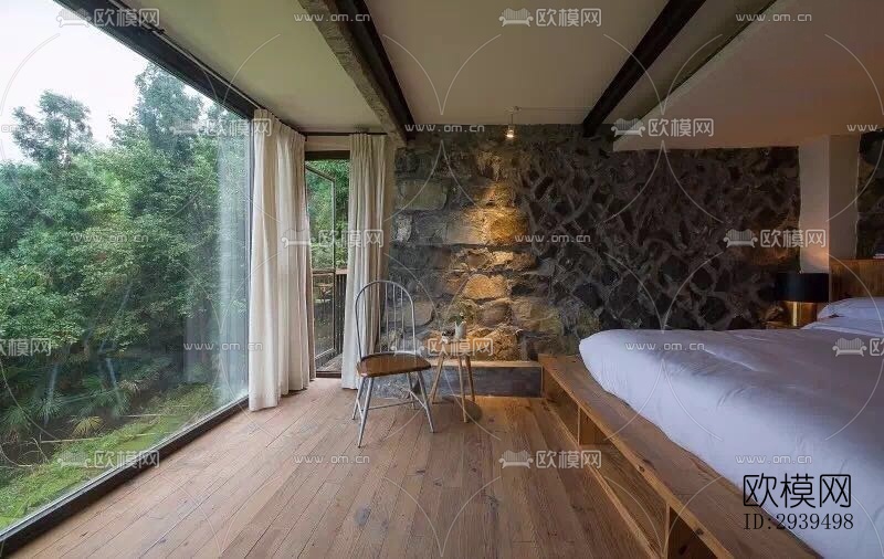 现代酒店民宿效果图下载（渲染图9）