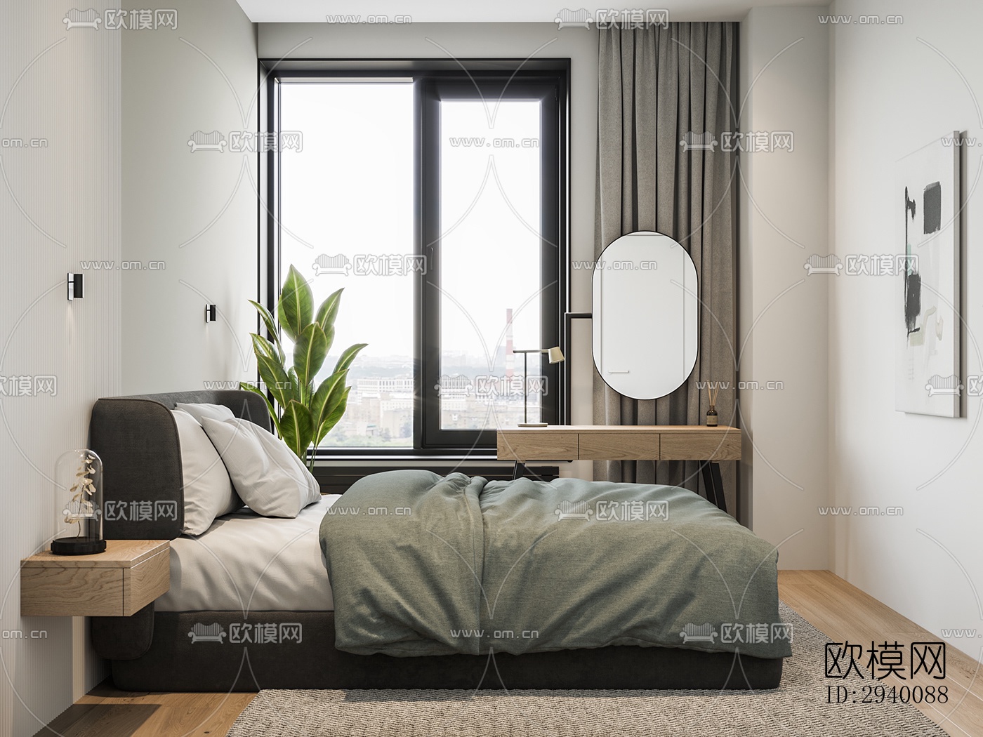 北欧平层效果图下载（渲染图4）