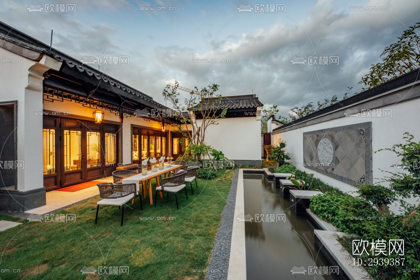 新中式酒店民宿效果图下载（渲染图9）