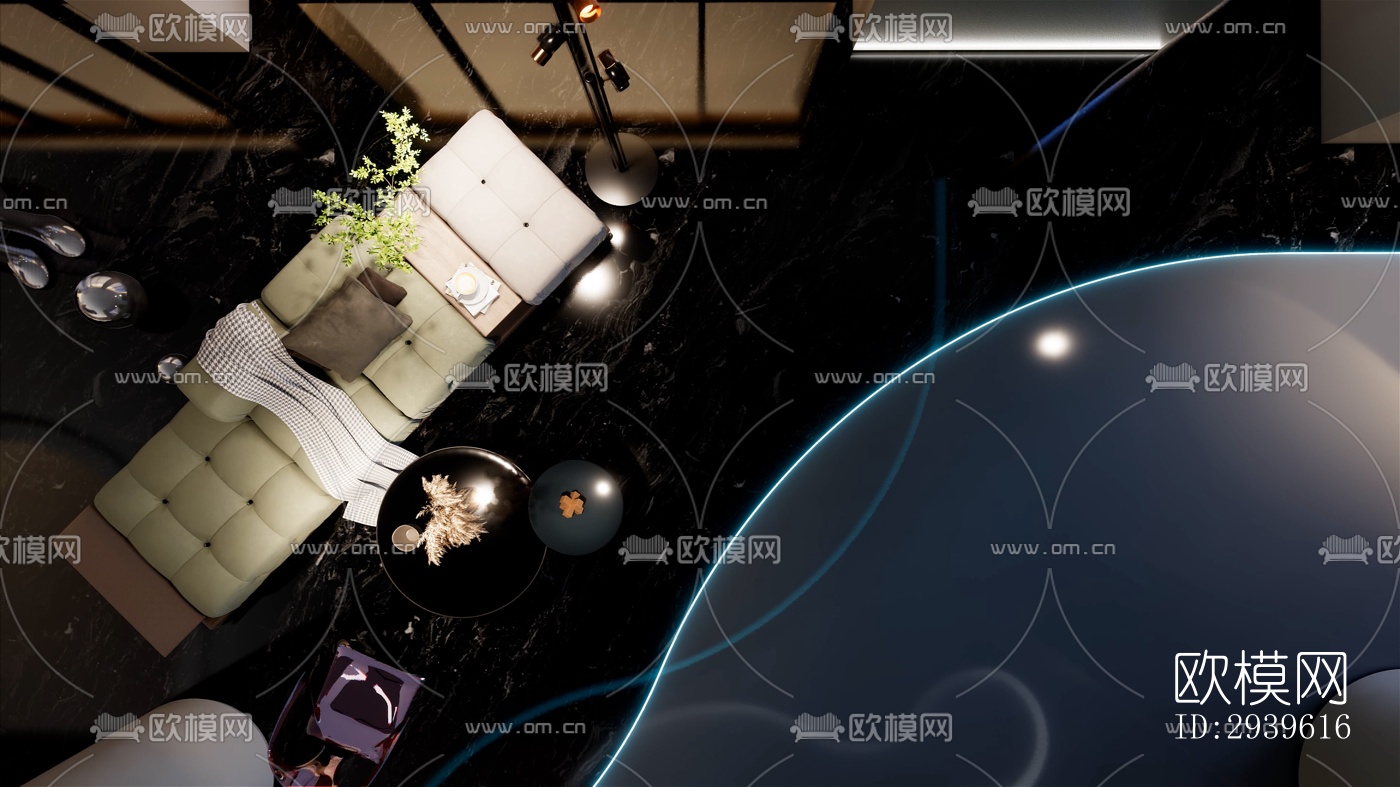 现代酒店民宿效果图下载（渲染图6）