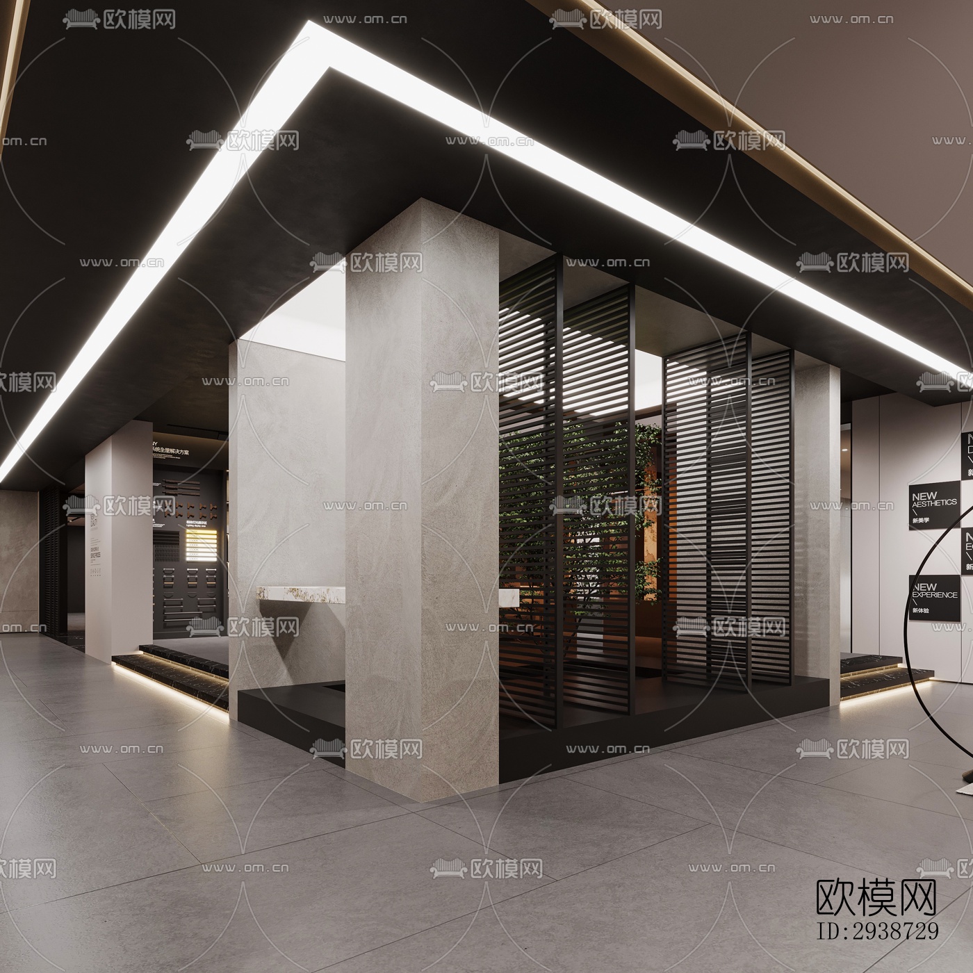 现代展览展厅效果图下载（渲染图5）