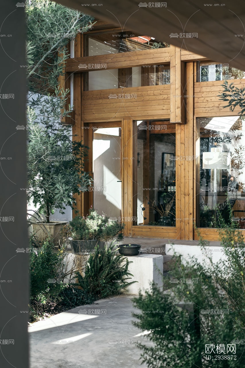 中式酒店民宿效果图下载（渲染图18）