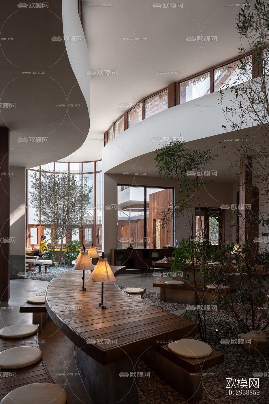 中式酒店民宿效果图下载（渲染图1）