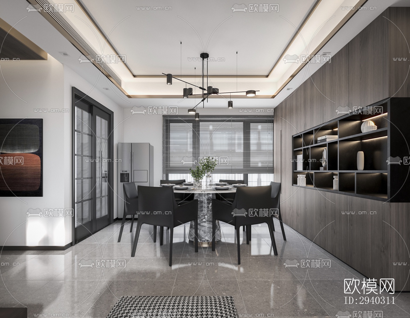 现代平层效果图下载（渲染图8）