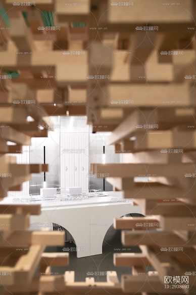 现代展览展厅效果图下载(渲染图10)