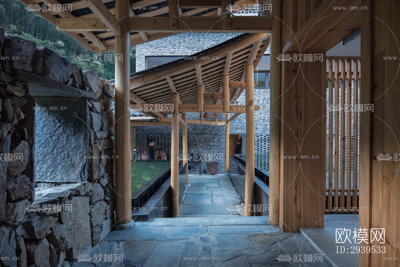 现代酒店民宿效果图下载（渲染图9）