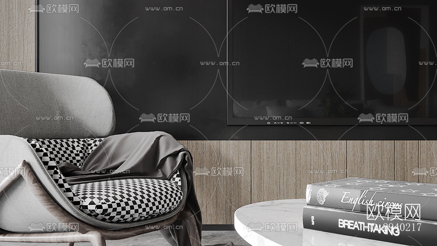 欧式平层效果图下载（渲染图5）