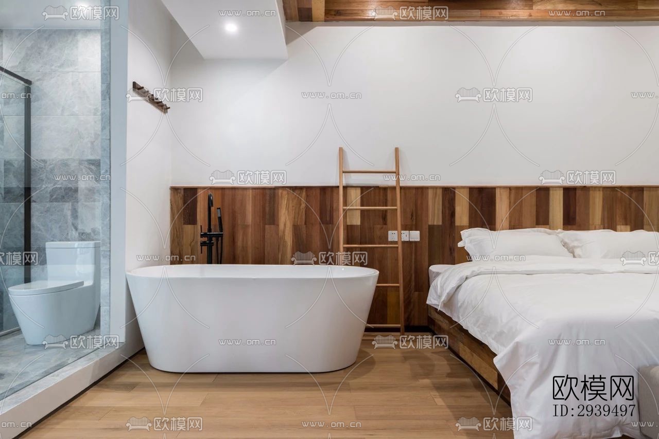 现代酒店民宿效果图下载（渲染图16）