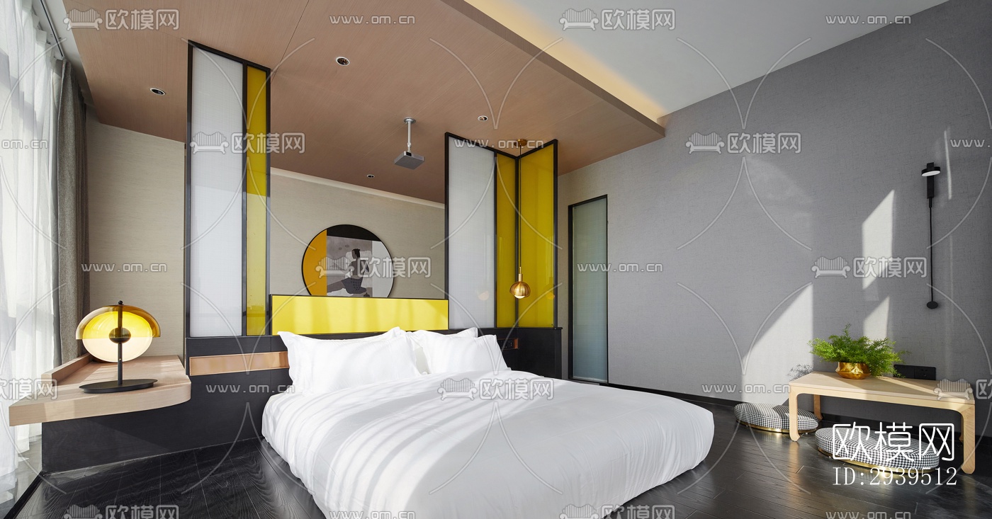 现代酒店民宿效果图下载（渲染图15）