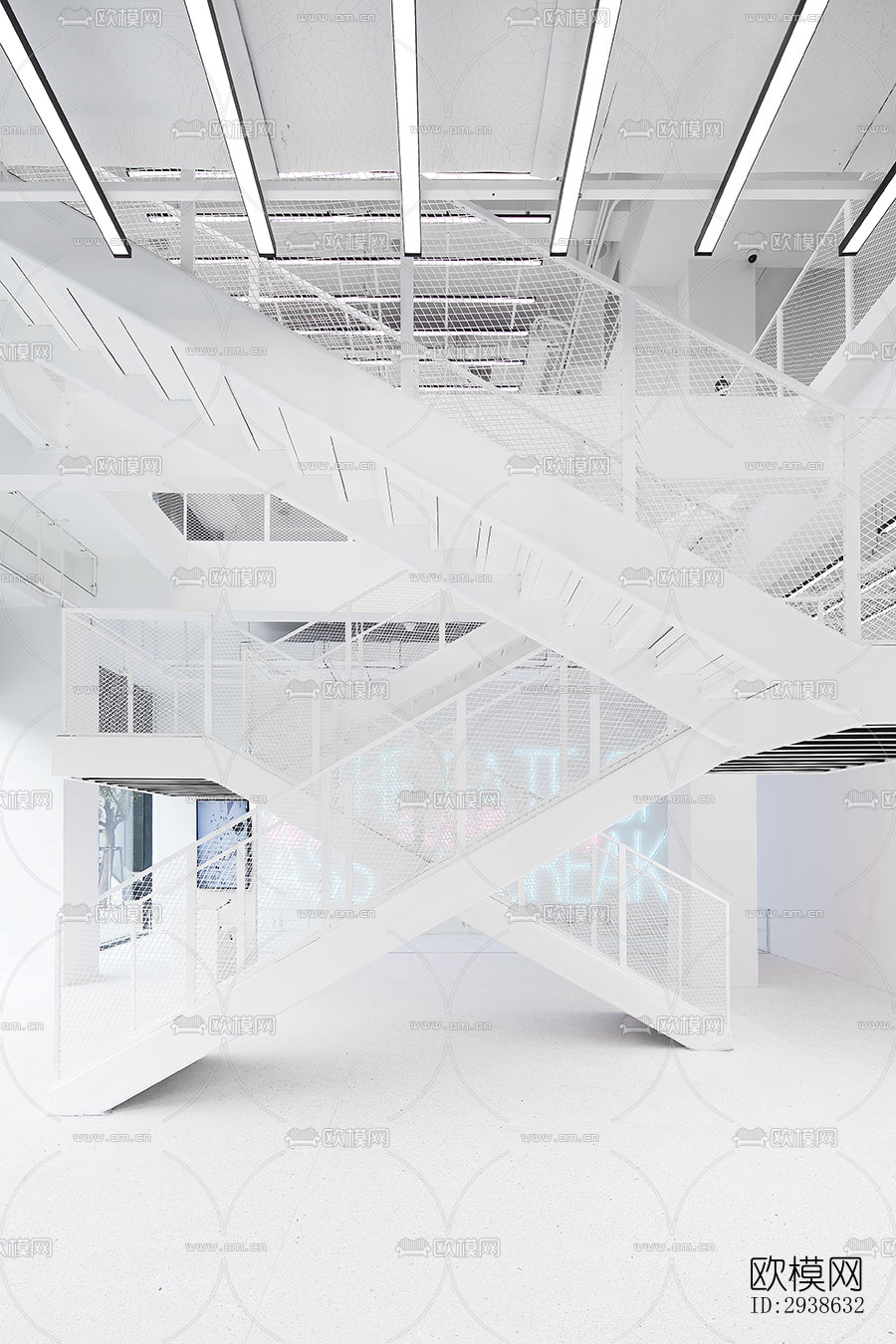 现代展览展厅效果图下载（渲染图1）