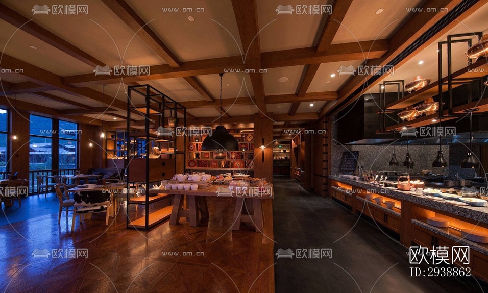 中式酒店民宿效果图下载(渲染图16)