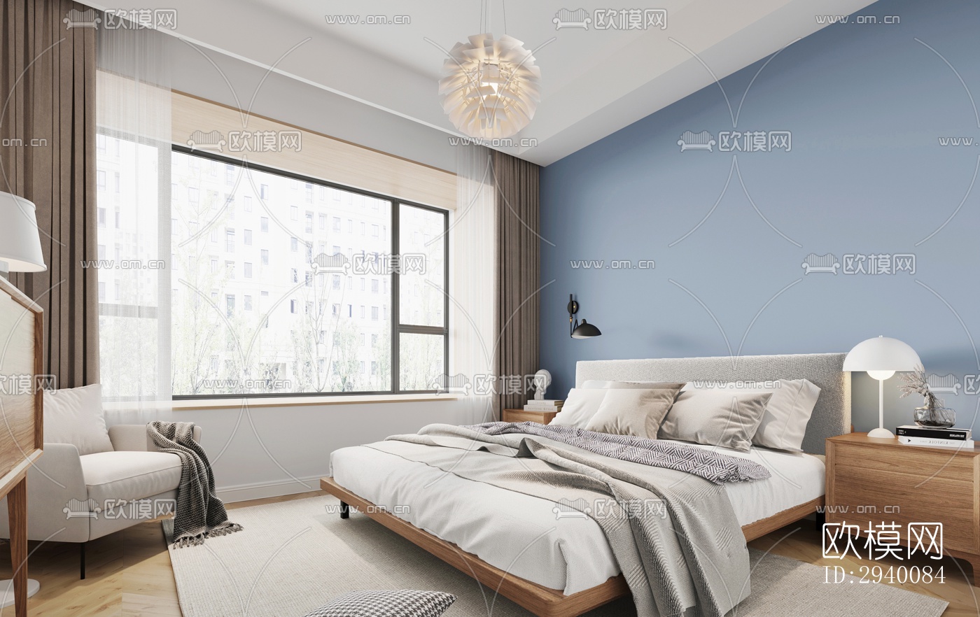 北欧平层效果图下载（渲染图2）