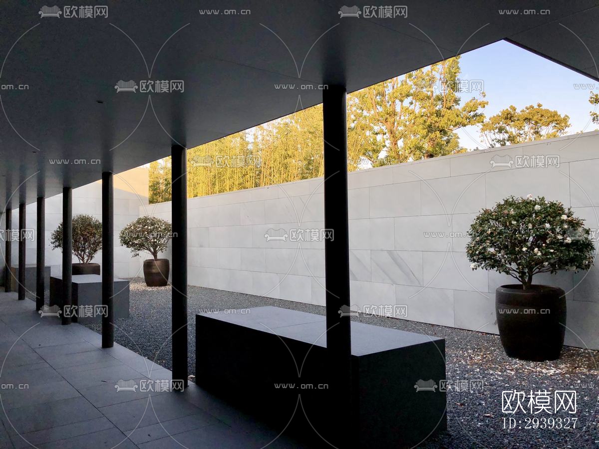 新中式酒店民宿效果图下载（渲染图9）