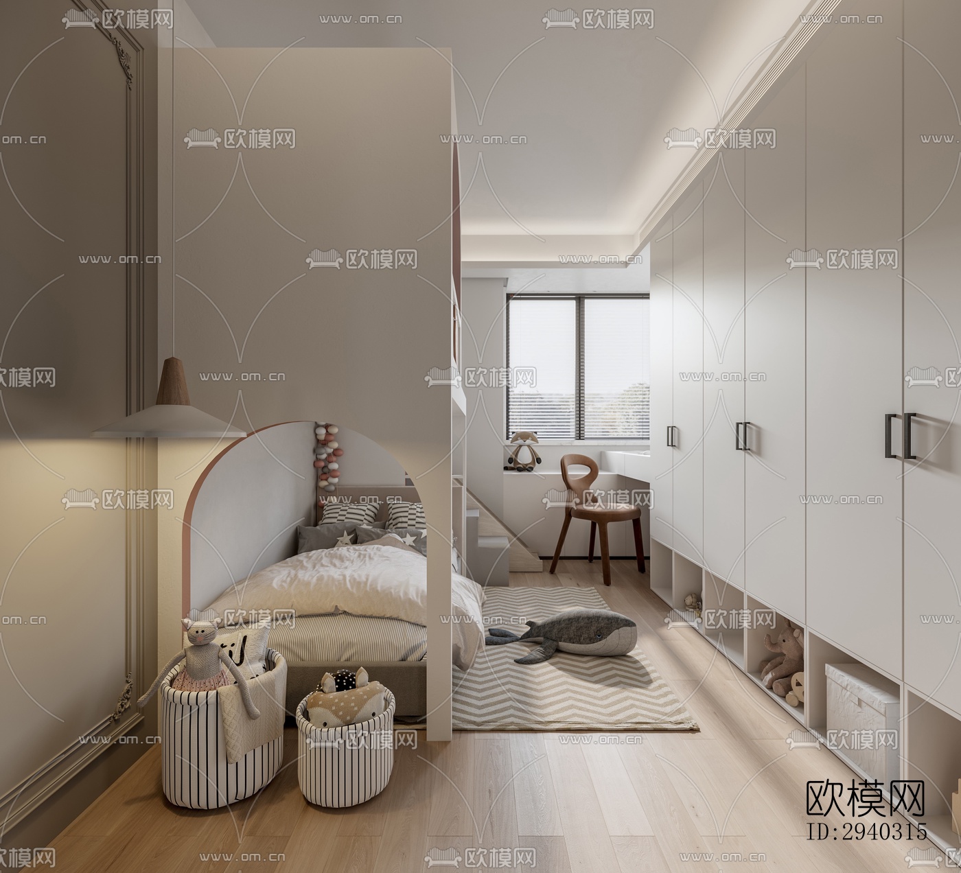 现代平层效果图下载（渲染图13）