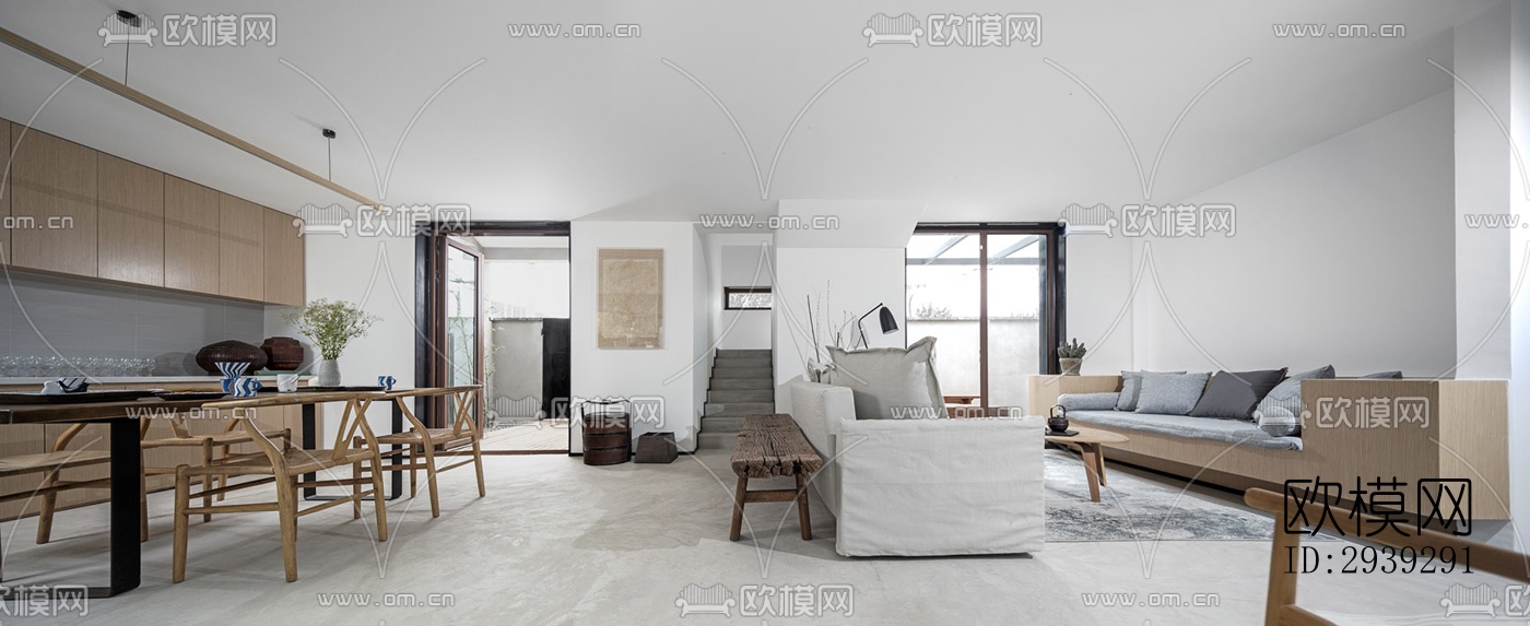 新中式酒店民宿效果图下载（渲染图3）