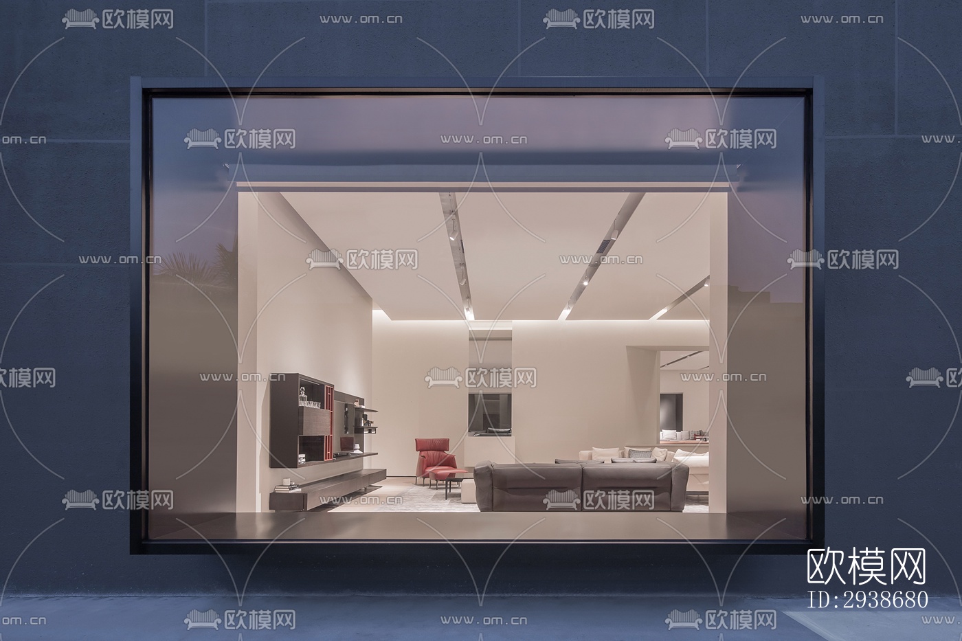 现代展览展厅效果图下载（渲染图1）