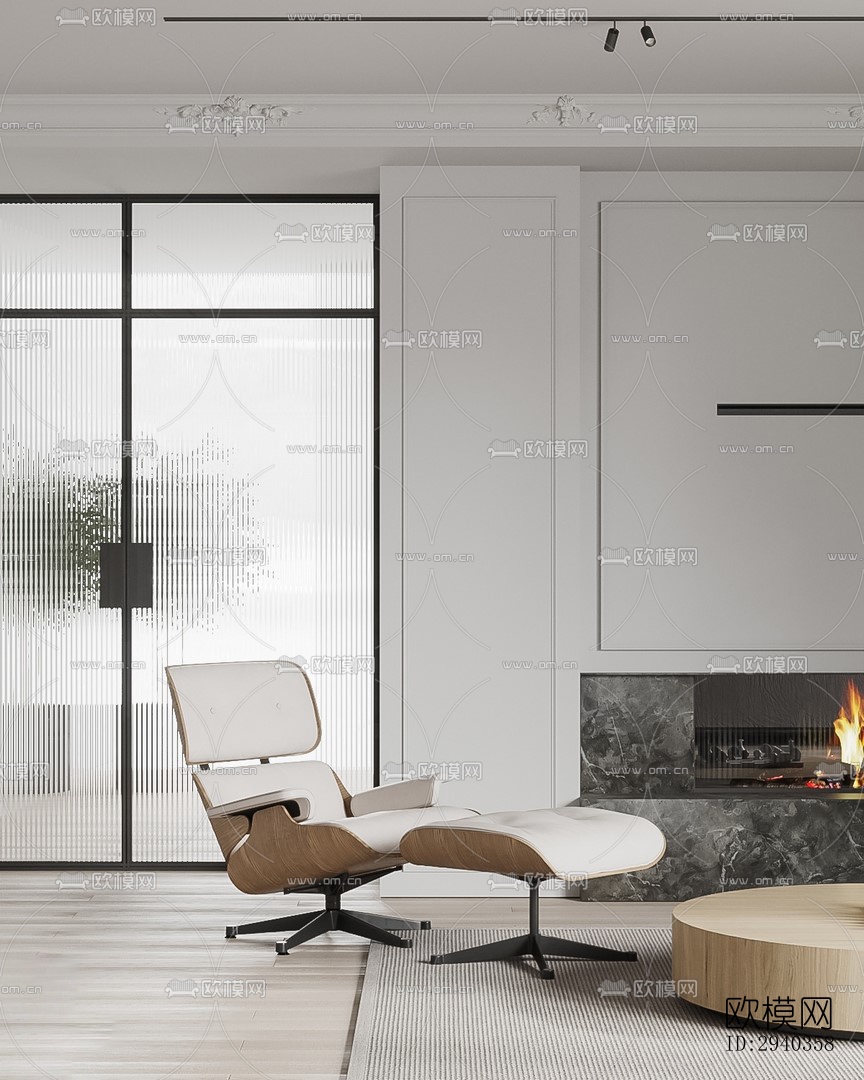 现代平层效果图下载（渲染图7）