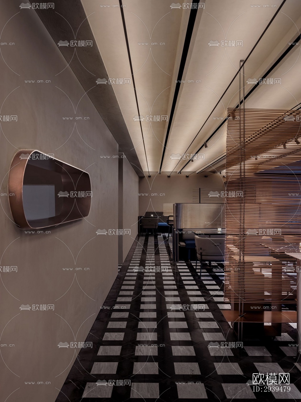 现代酒店民宿效果图下载（渲染图8）